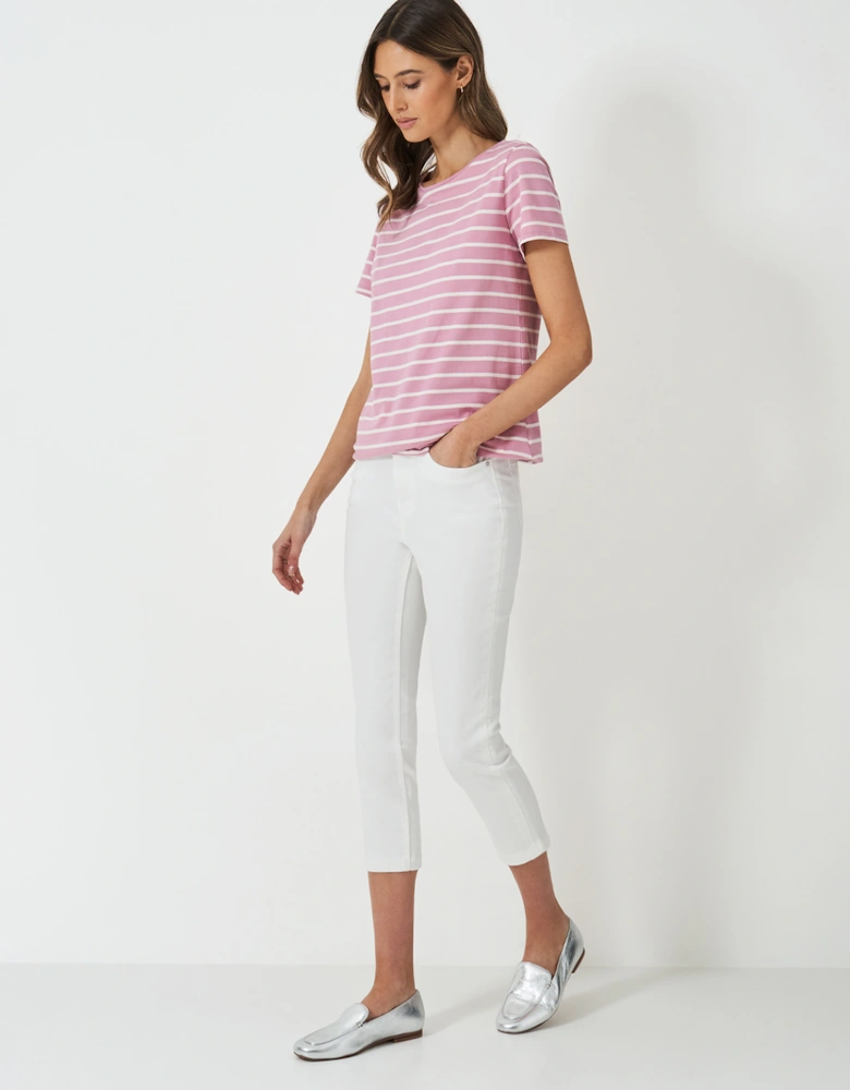 Women's Cropped Jeans White