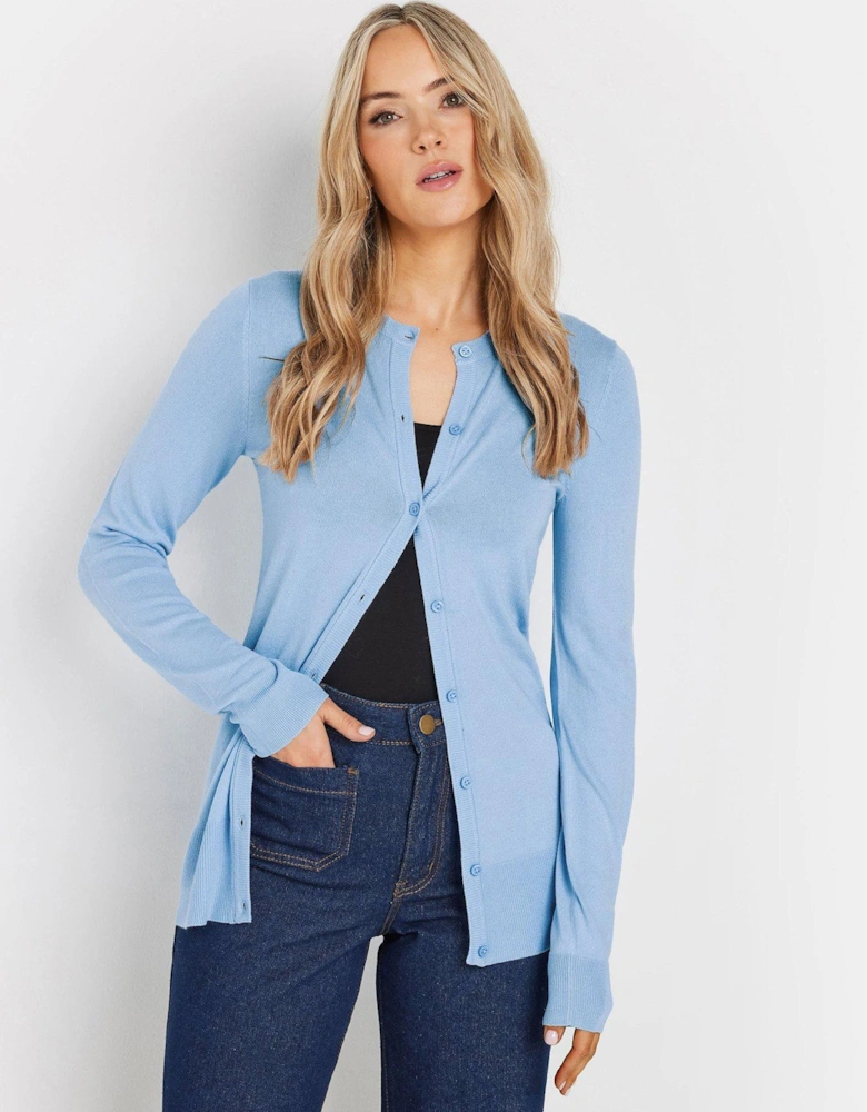 Tall Long Sleeve Cardigan - Blue