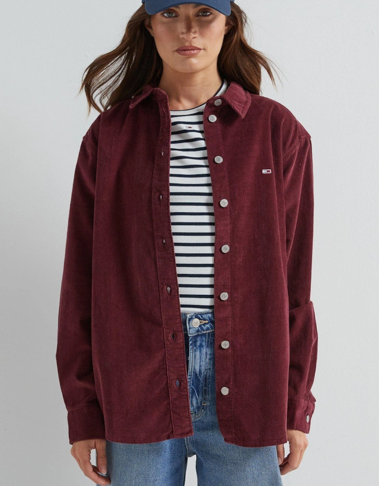 Cord Overshirt - Red