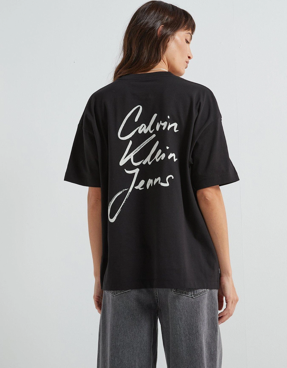 Script Logo Back Oversized T-Shirt - Black, 2 of 1