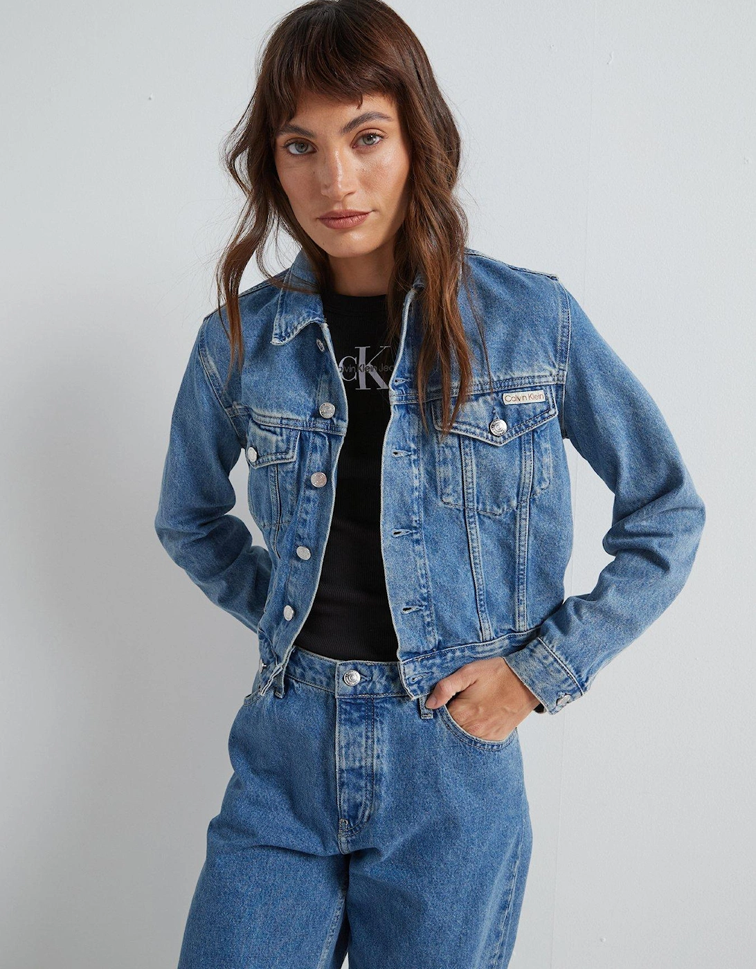 Cropped 90s Denim Jacket - Navy, 7 of 6