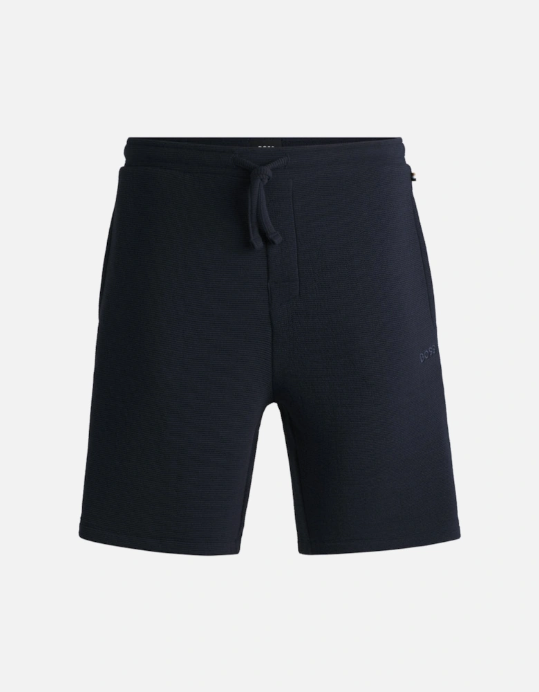 Logo-embroidered Rib Shorts, Dark Blue