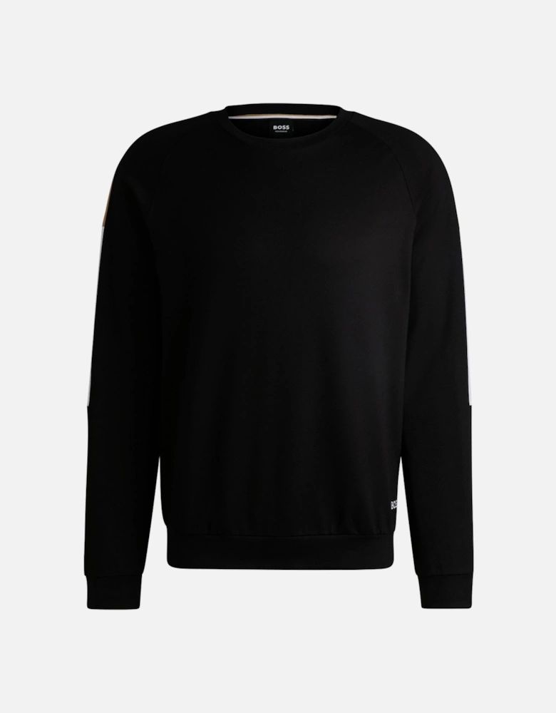 Regular-fit sweatshirt in cotton terry, Black