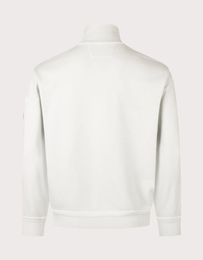 Cotton Diagonal Quarter Zip Sweatshirt