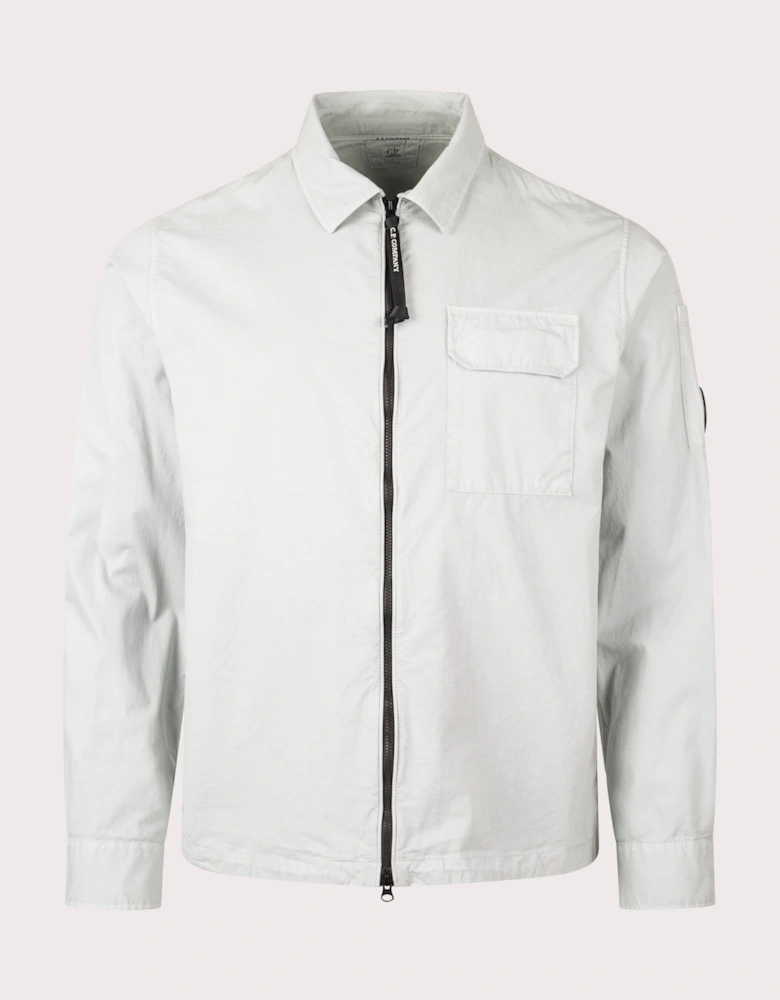 Organic Gabardine Zip Through Overshirt