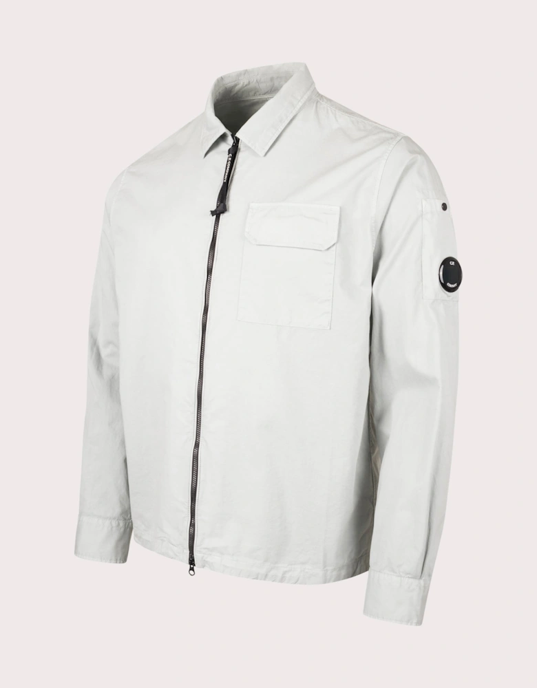 Organic Gabardine Zip Through Overshirt