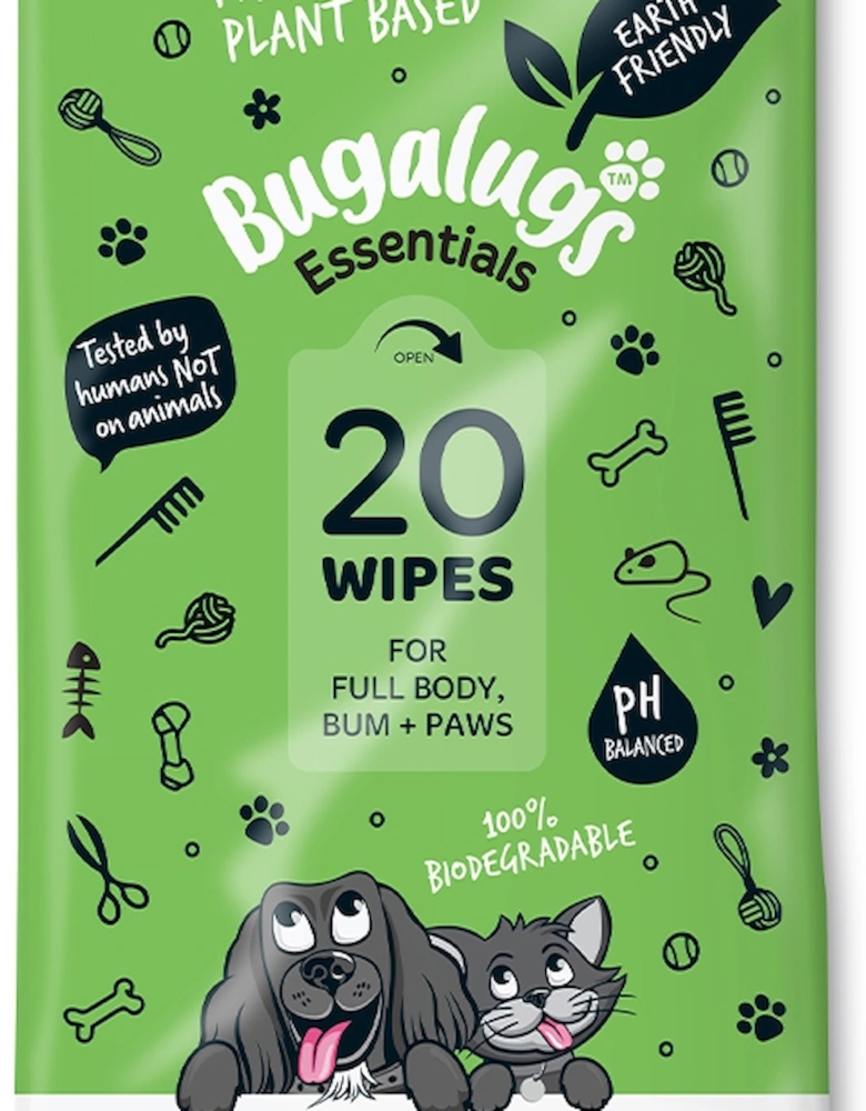 Pet Wipes Bio-Degradable 20 Pack (Travel)