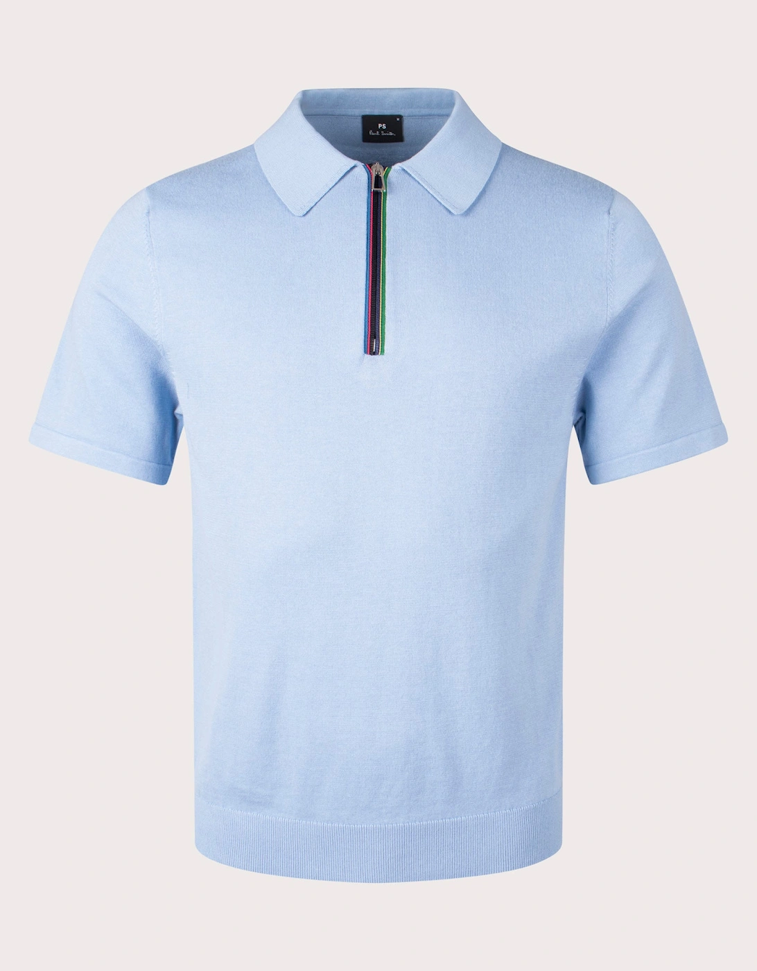 Sports Stripe Zip Knitted Cotton Polo Shirt, 4 of 3