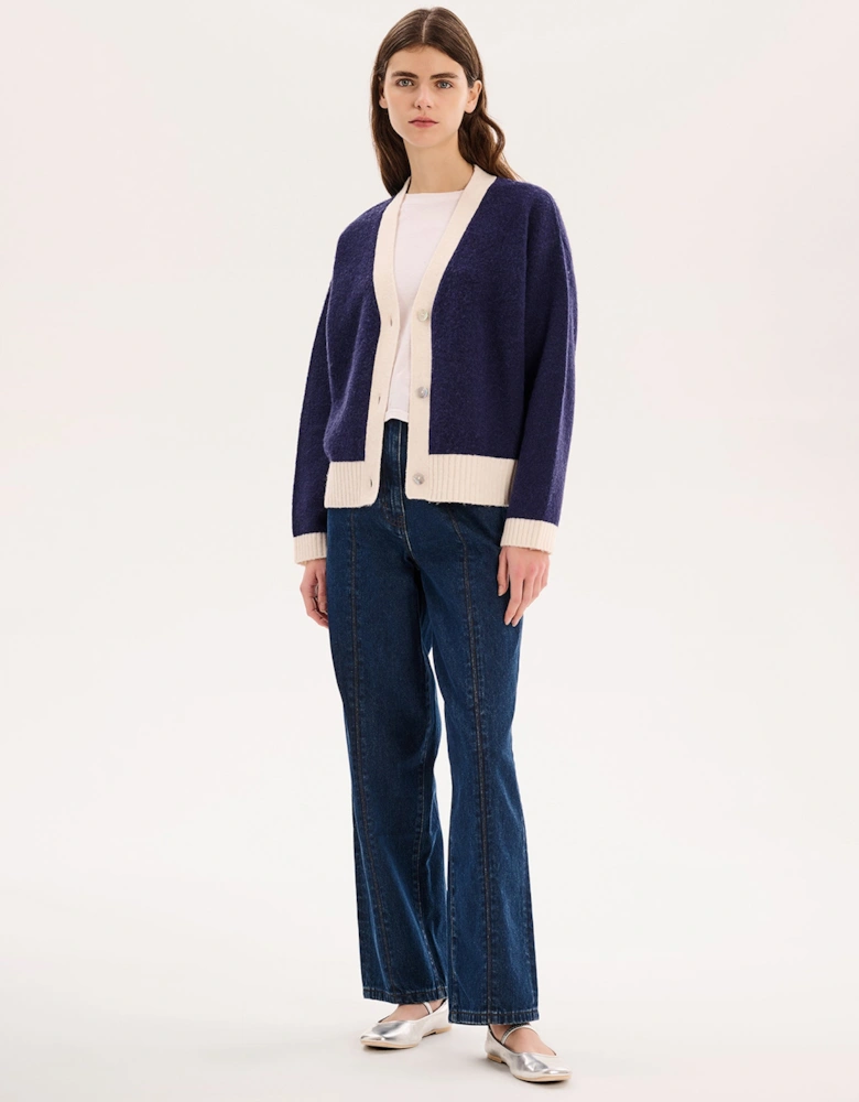 Henni Cardigan in Navy/Cream