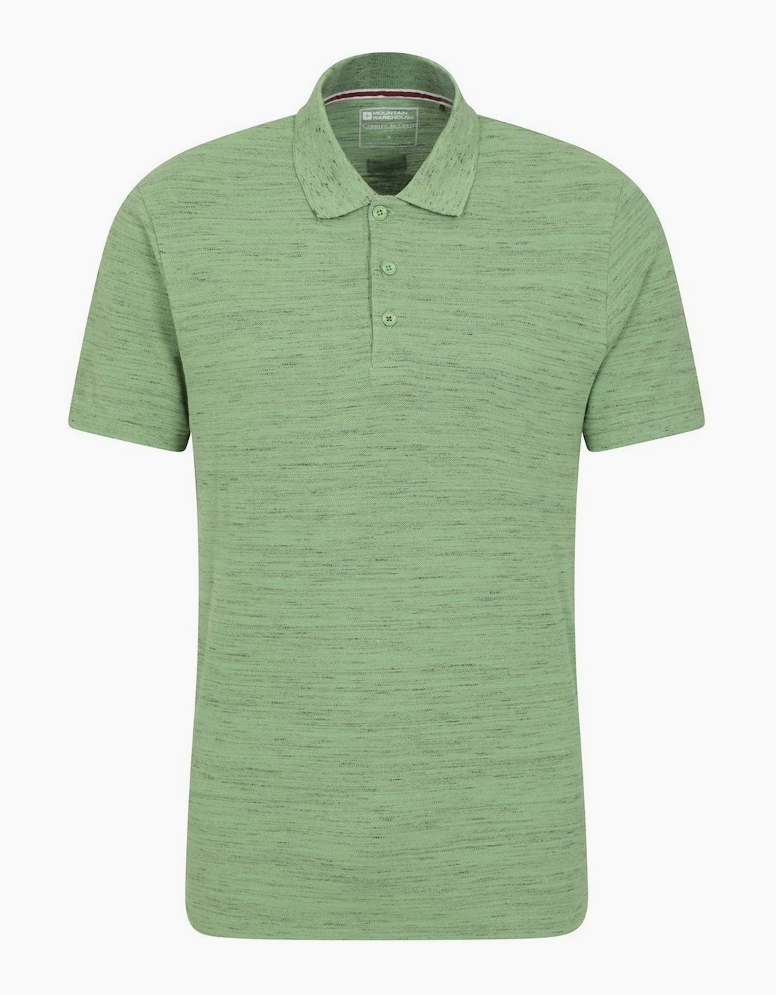 Mountain Warehouse Men's Green Dawnay Textured Pique Polo Shirt - Size 42