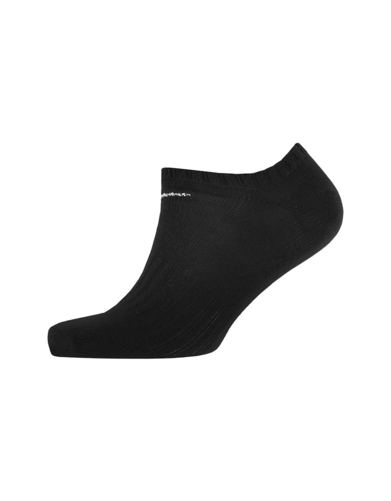 6 Pack No Show Trainer Socks Black