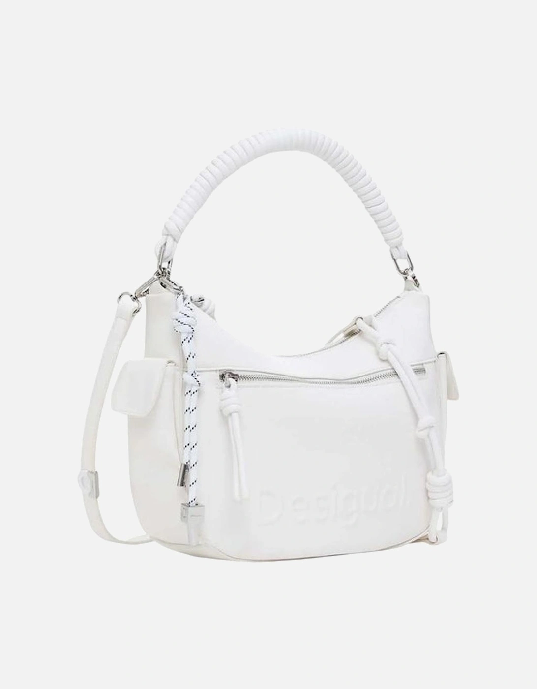 Desigual Women's White Medium Polyurethane Structured Bag - Handbags - Size: One Size