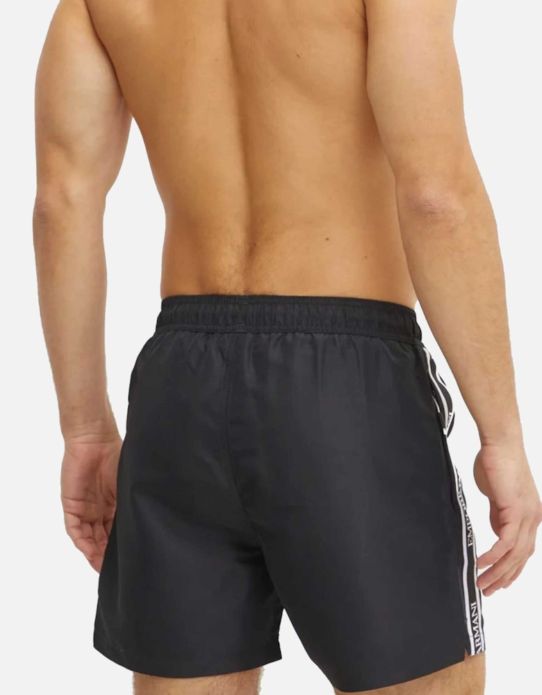 Beach Woven Tape Logo Swim Shorts Black