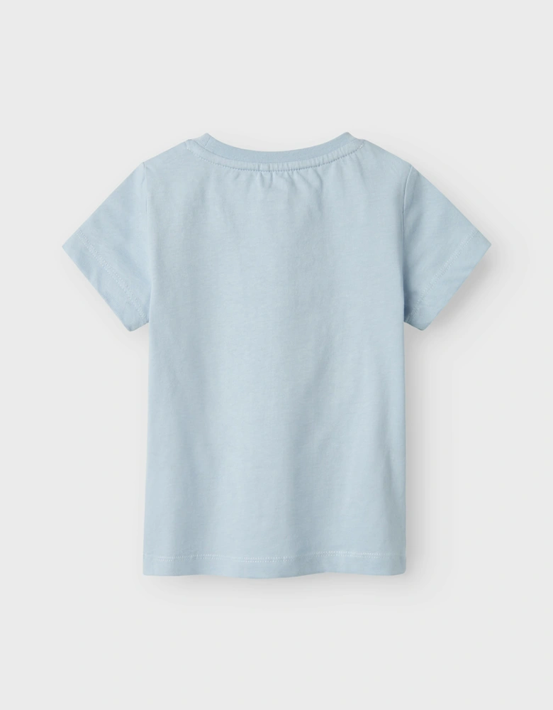 Mini Bethany Short Sleeve Top Subdued Blue