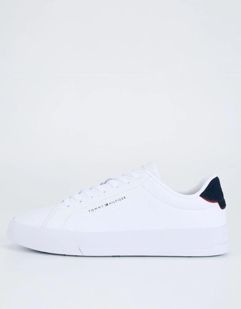 Leather Court Shoes - White/Navy