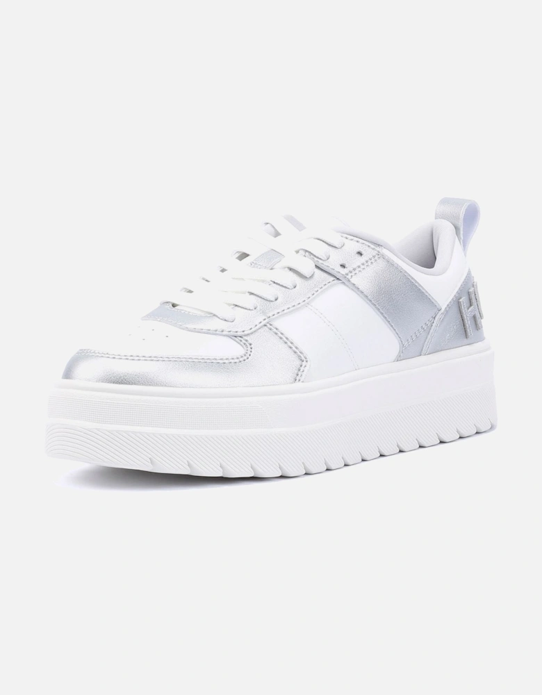 Hugo Lyssa Tennis Women's White/Silver Trainers