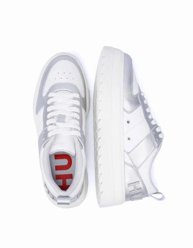 Hugo Lyssa Tennis Women's White/Silver Trainers