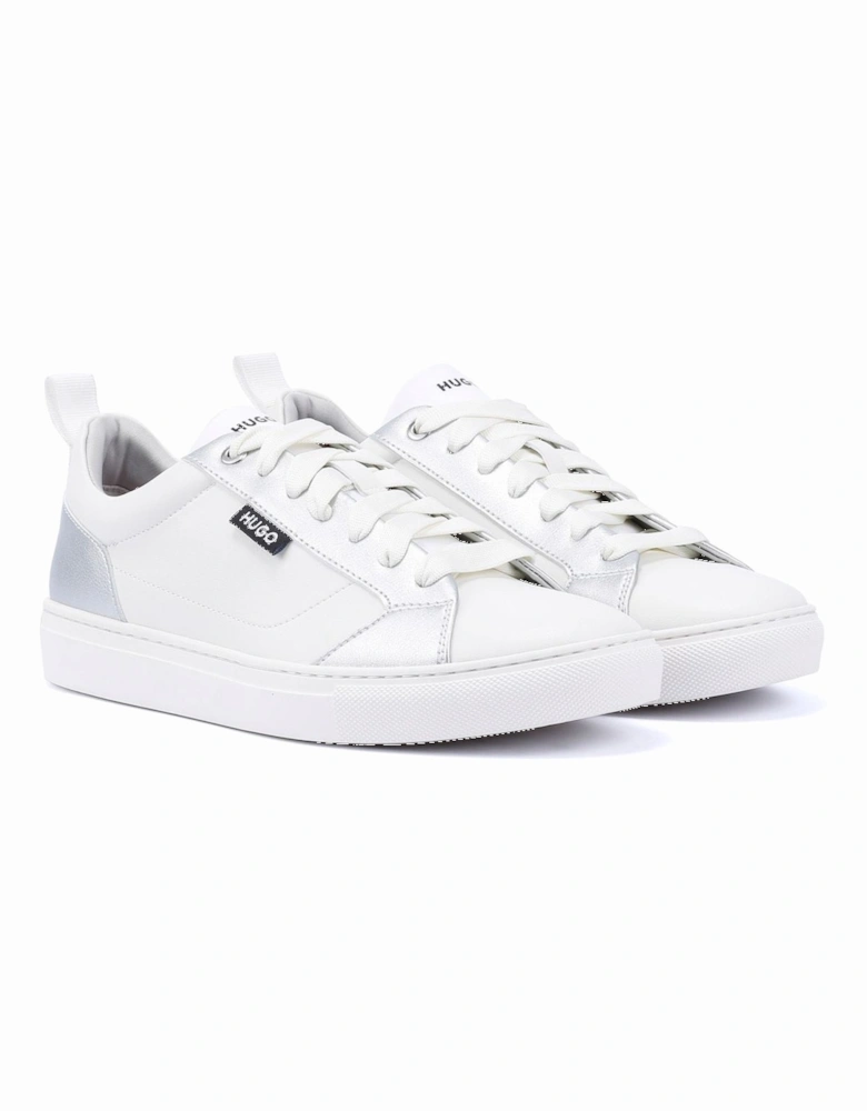 Hugo Morrie Tennis Women's White/Silver Trainers