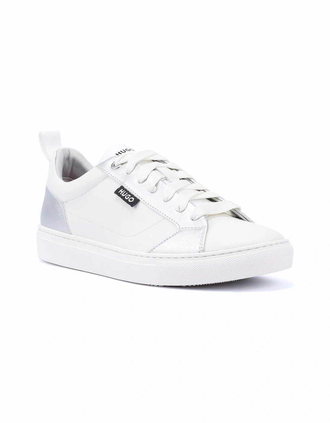 Hugo Morrie Tennis Women's White/Silver Trainers