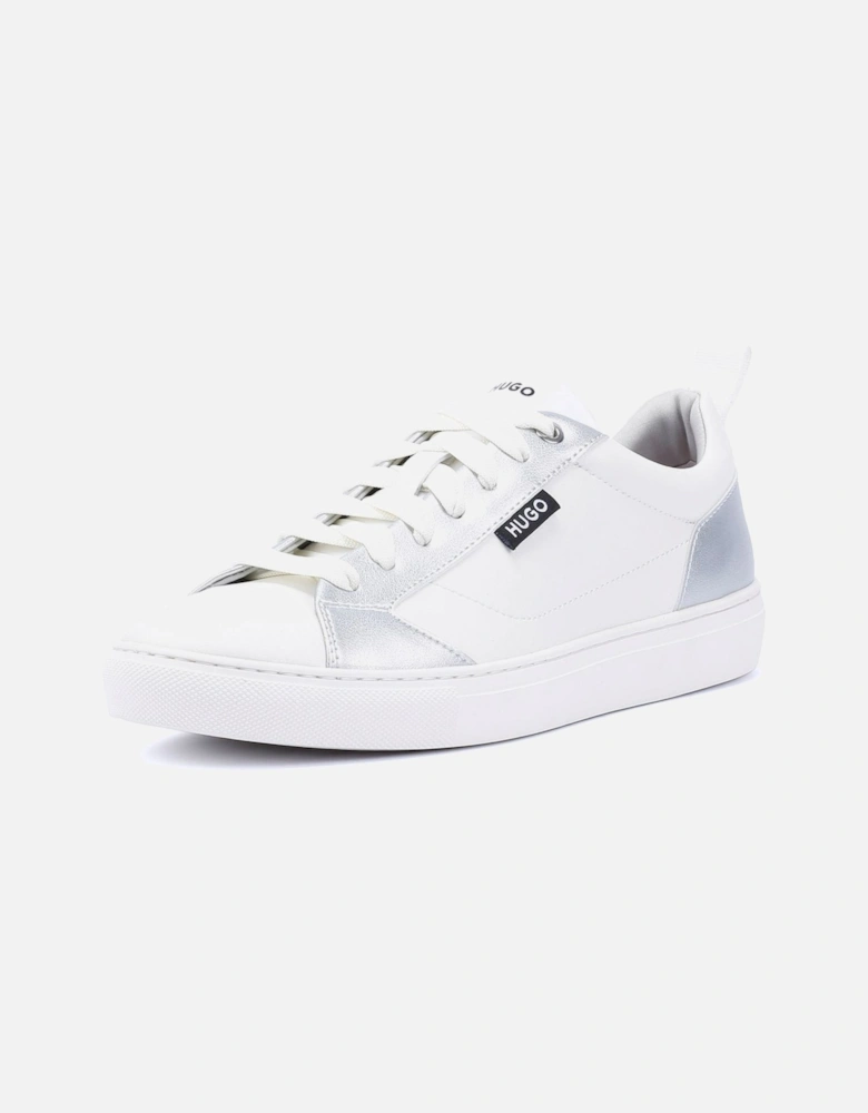 Hugo Morrie Tennis Women's White/Silver Trainers