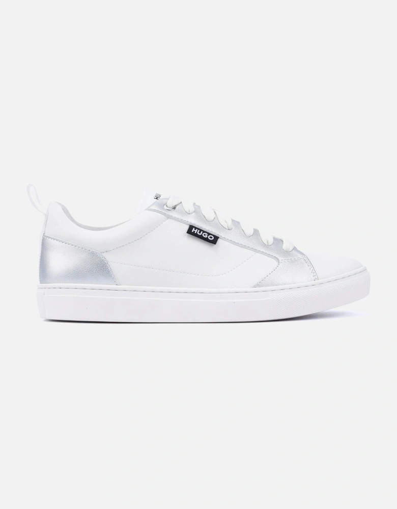 Hugo Morrie Tennis Women's White/Silver Trainers