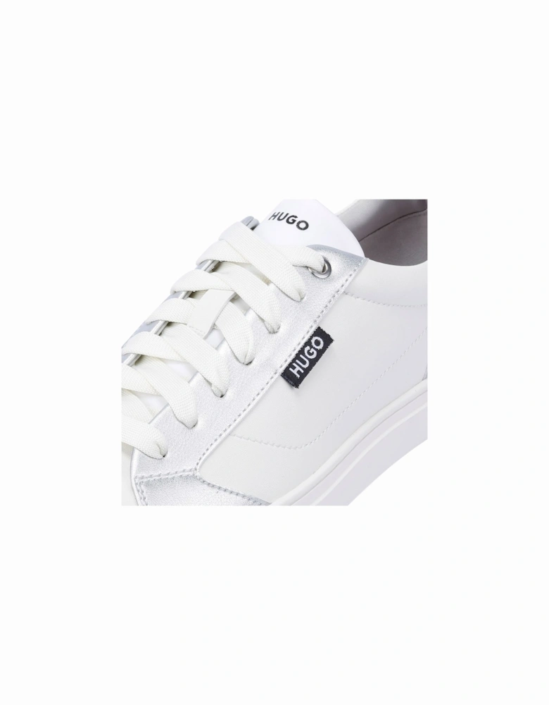 Hugo Morrie Tennis Women's White/Silver Trainers