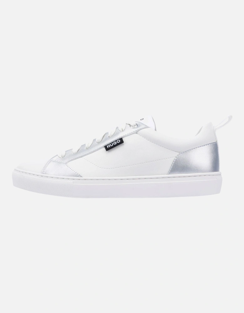 Hugo Morrie Tennis Women's White/Silver Trainers