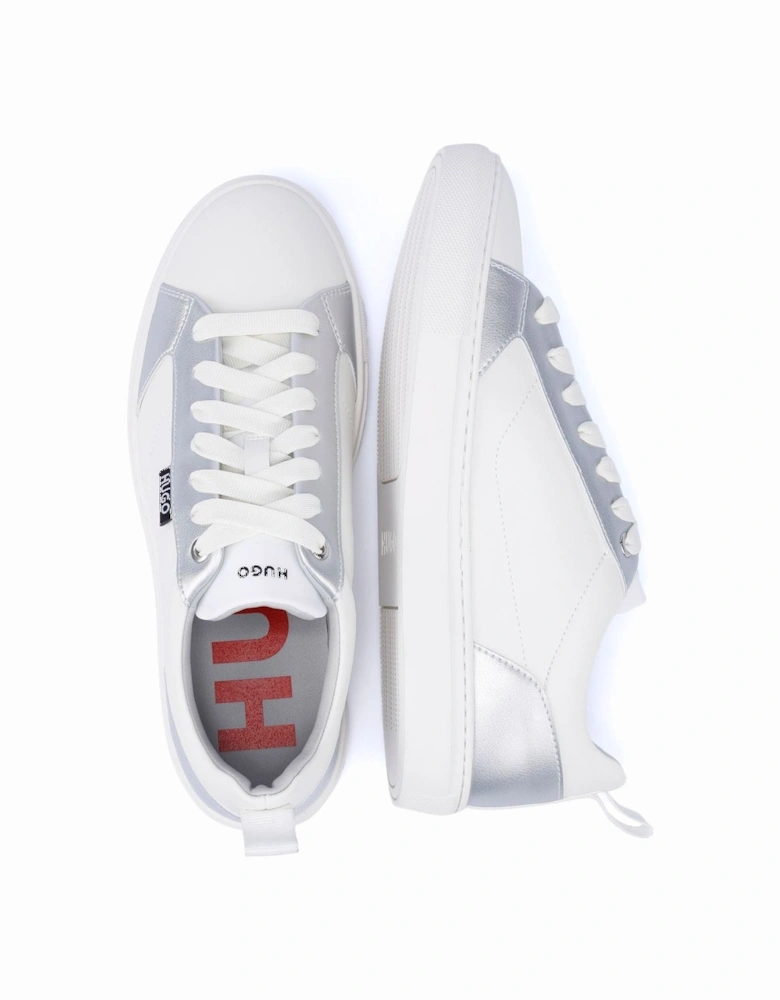 Hugo Morrie Tennis Women's White/Silver Trainers