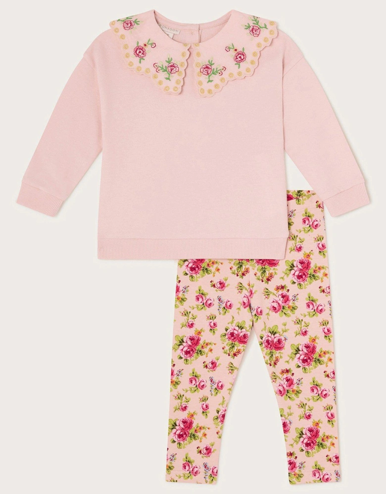 Baby Girls Rosanna Roses Sweat Set - Ivory