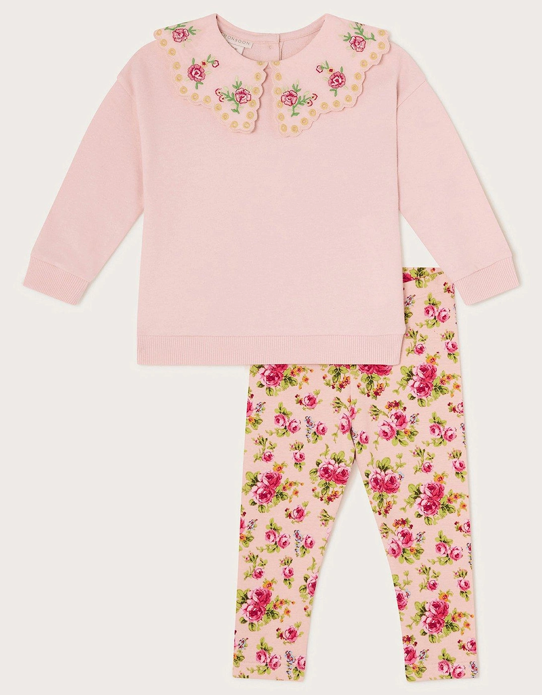 Baby Girls Rosanna Roses Sweat Set - Ivory, 2 of 1