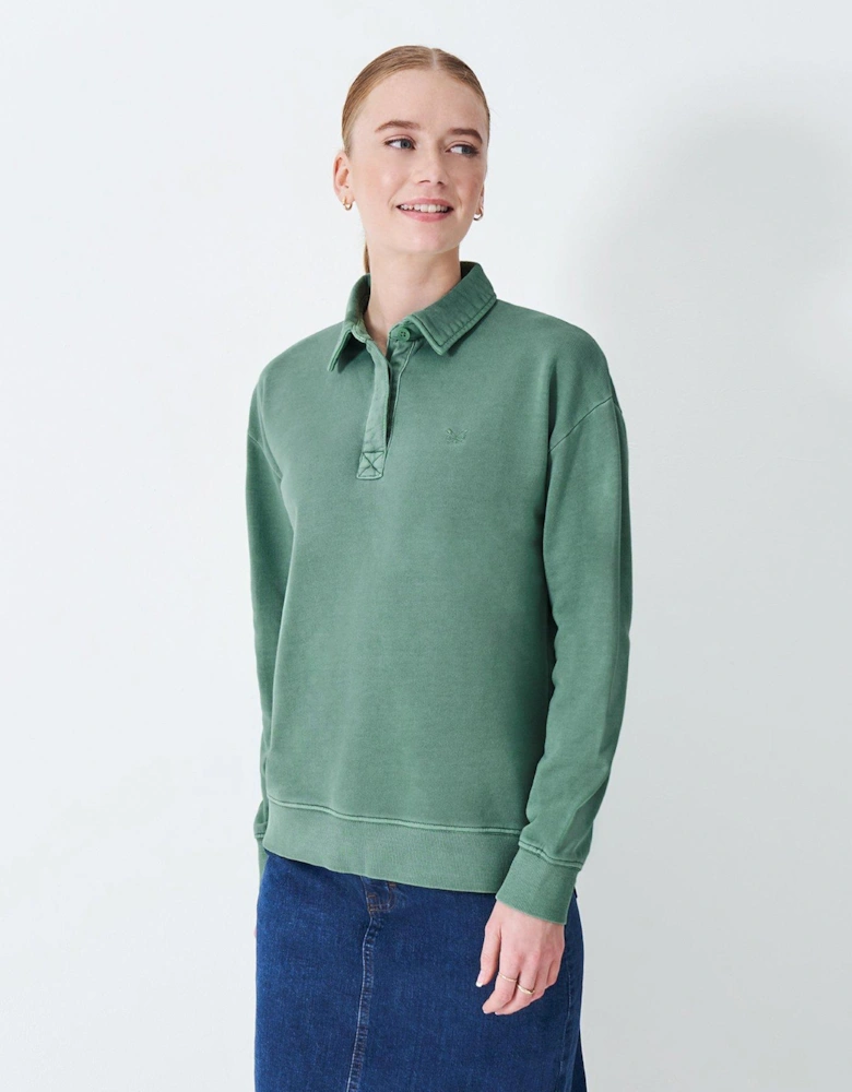 Pigment Dyed Rugby Sweatshirt - Green