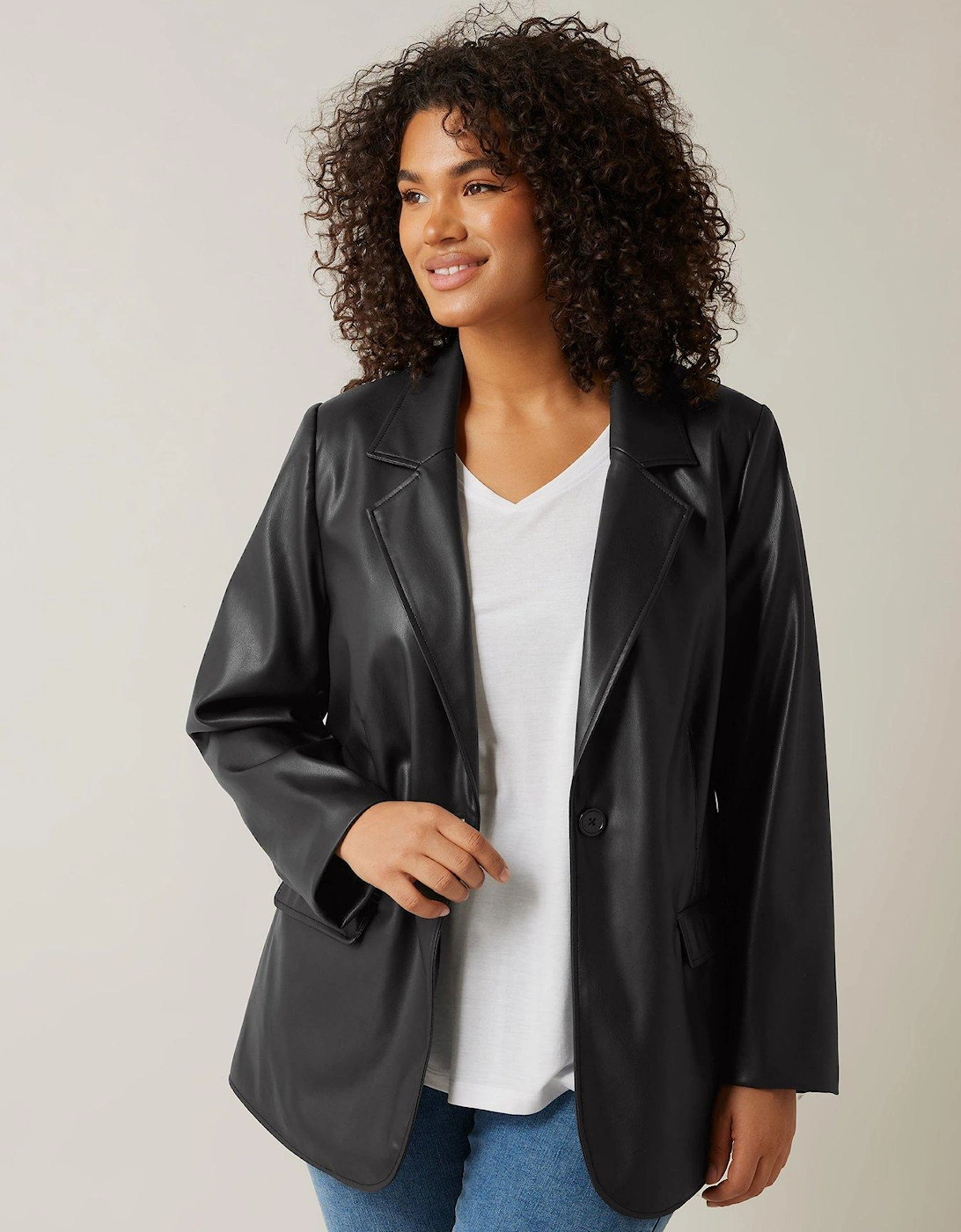 Pu Blazer - Black, 2 of 1