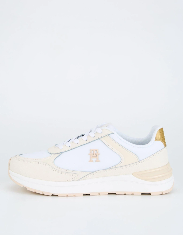 Leather Runner Trainer - White