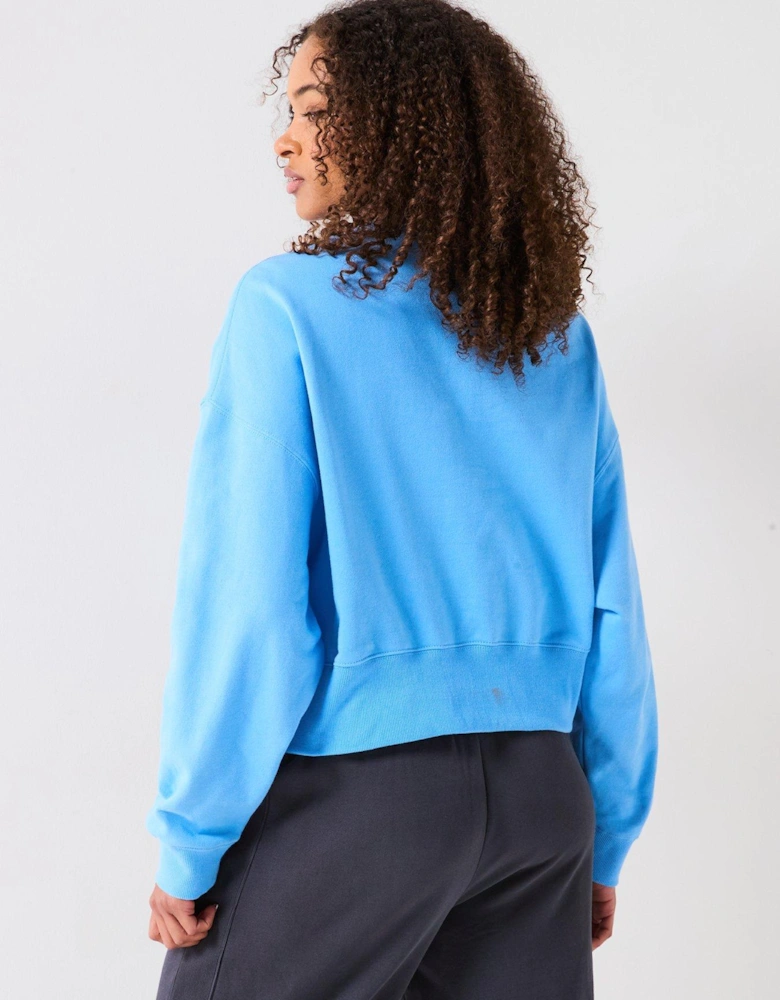 Womens Physical Crew Neck Sweatshirt - Cornflower Blue