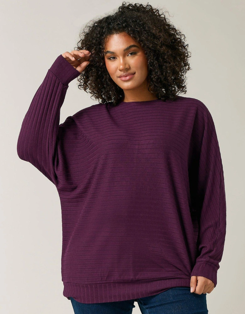 Ribbed Jumper - Purple