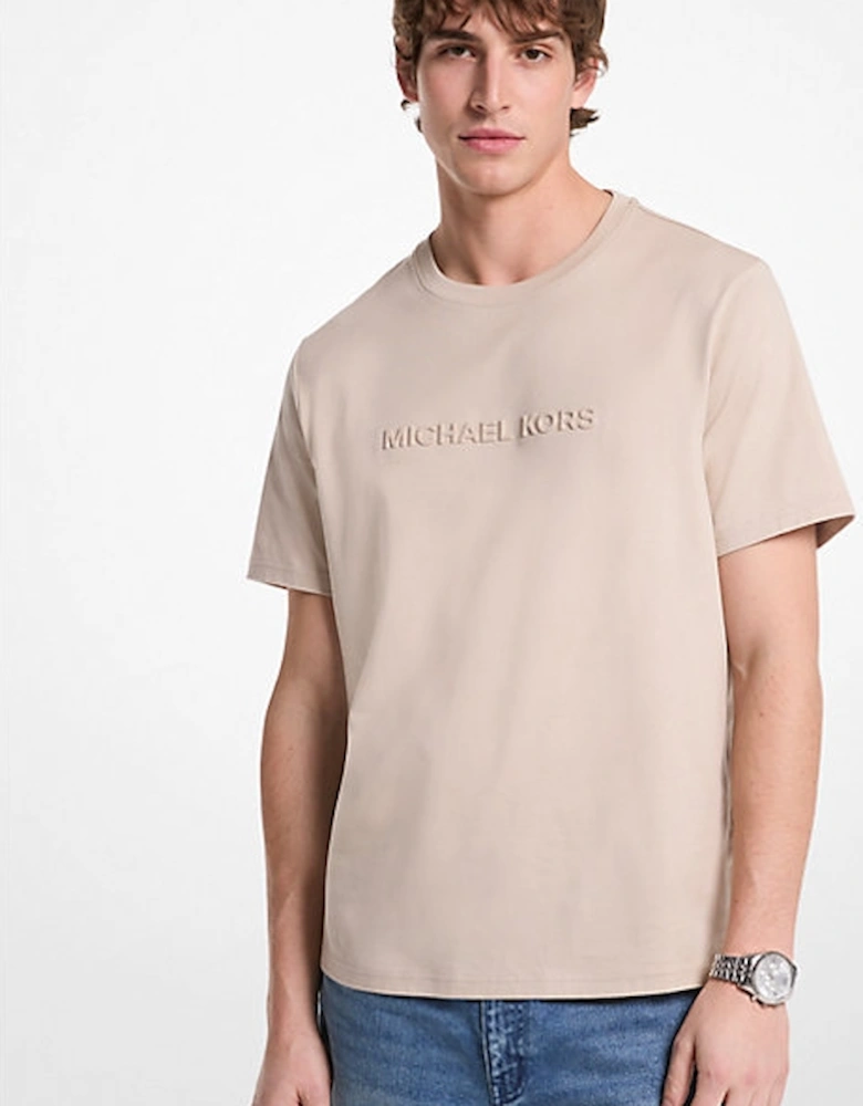 Logo Embossed Cotton T-Shirt