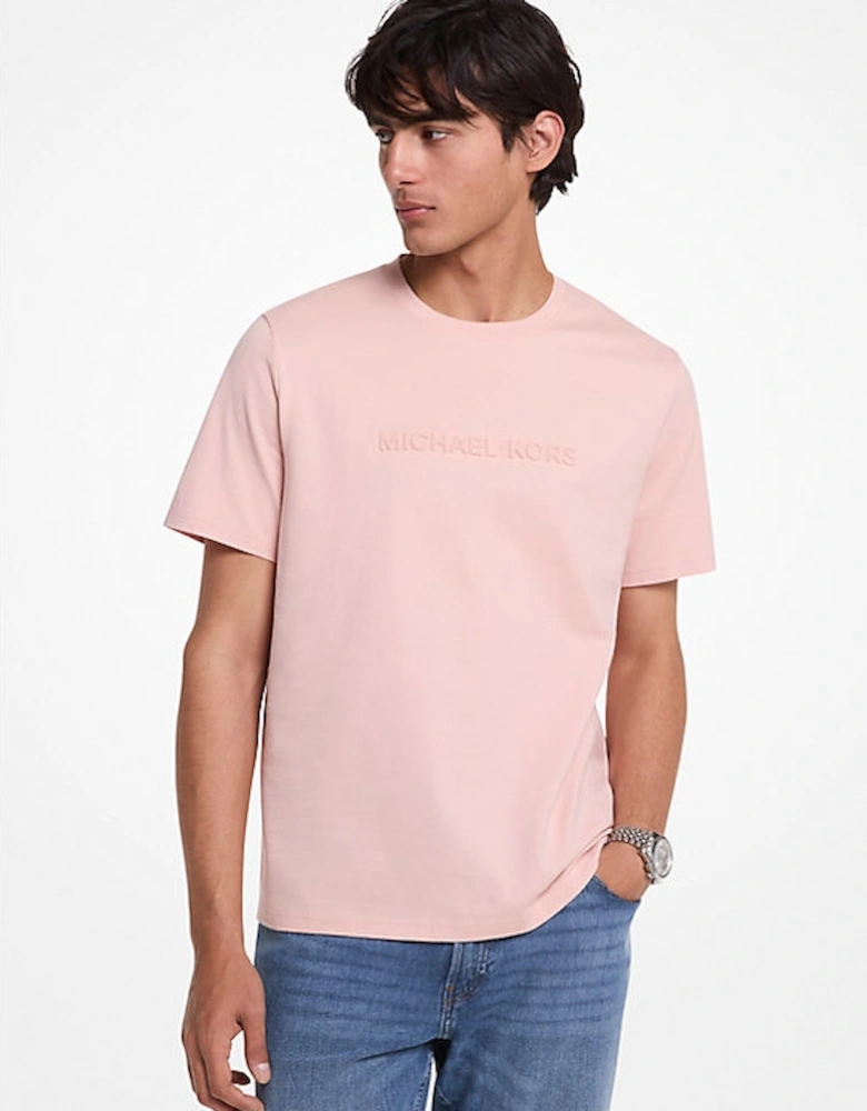 Logo Embossed Cotton T-Shirt