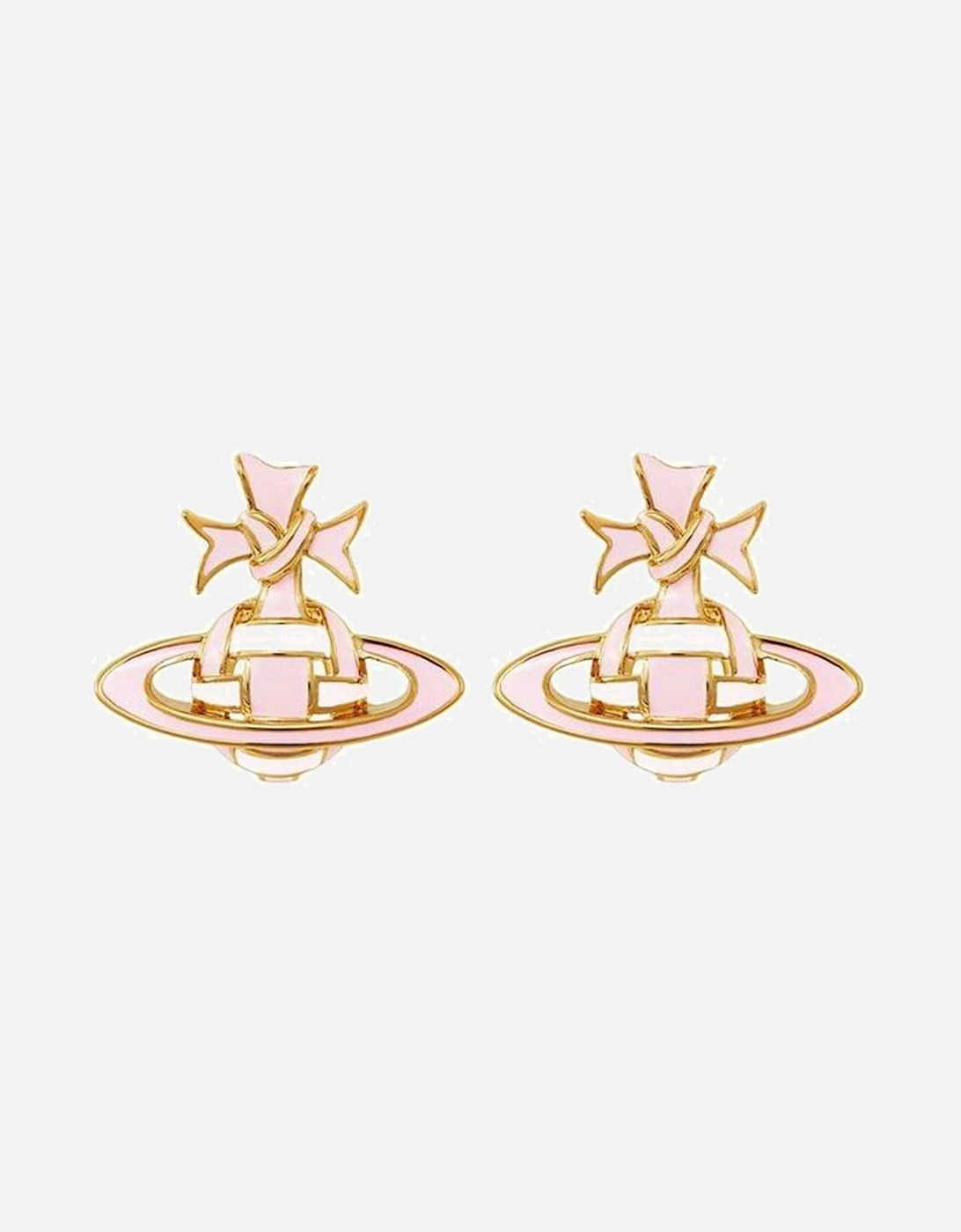 Ribbon Bas Relief Earrings Gold, 3 of 2