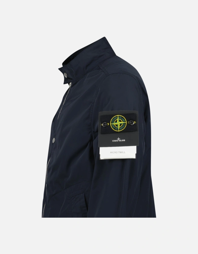 Micro Twill Blouson Jacket in Navy