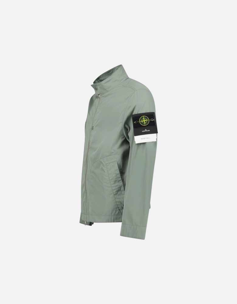 Micro Twill Blouson Jacket in Sage Green