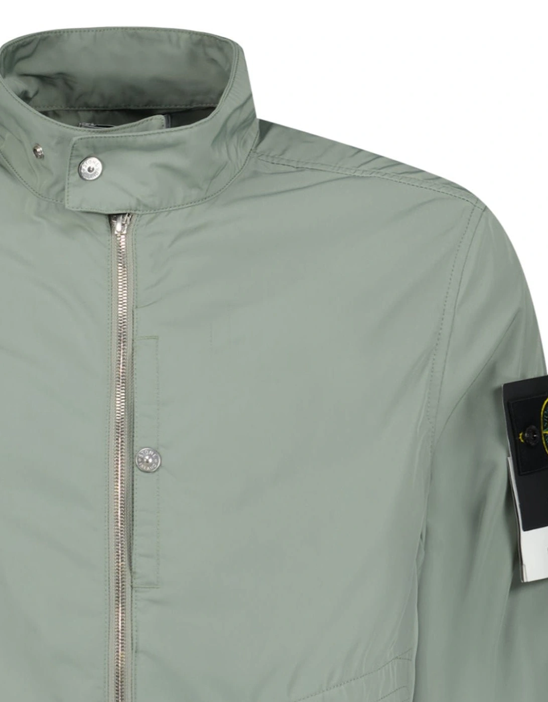 Micro Twill Blouson Jacket in Sage Green