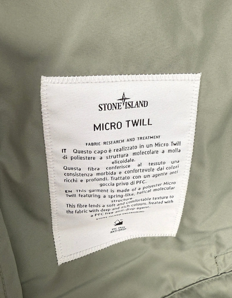 Micro Twill Blouson Jacket in Sage Green