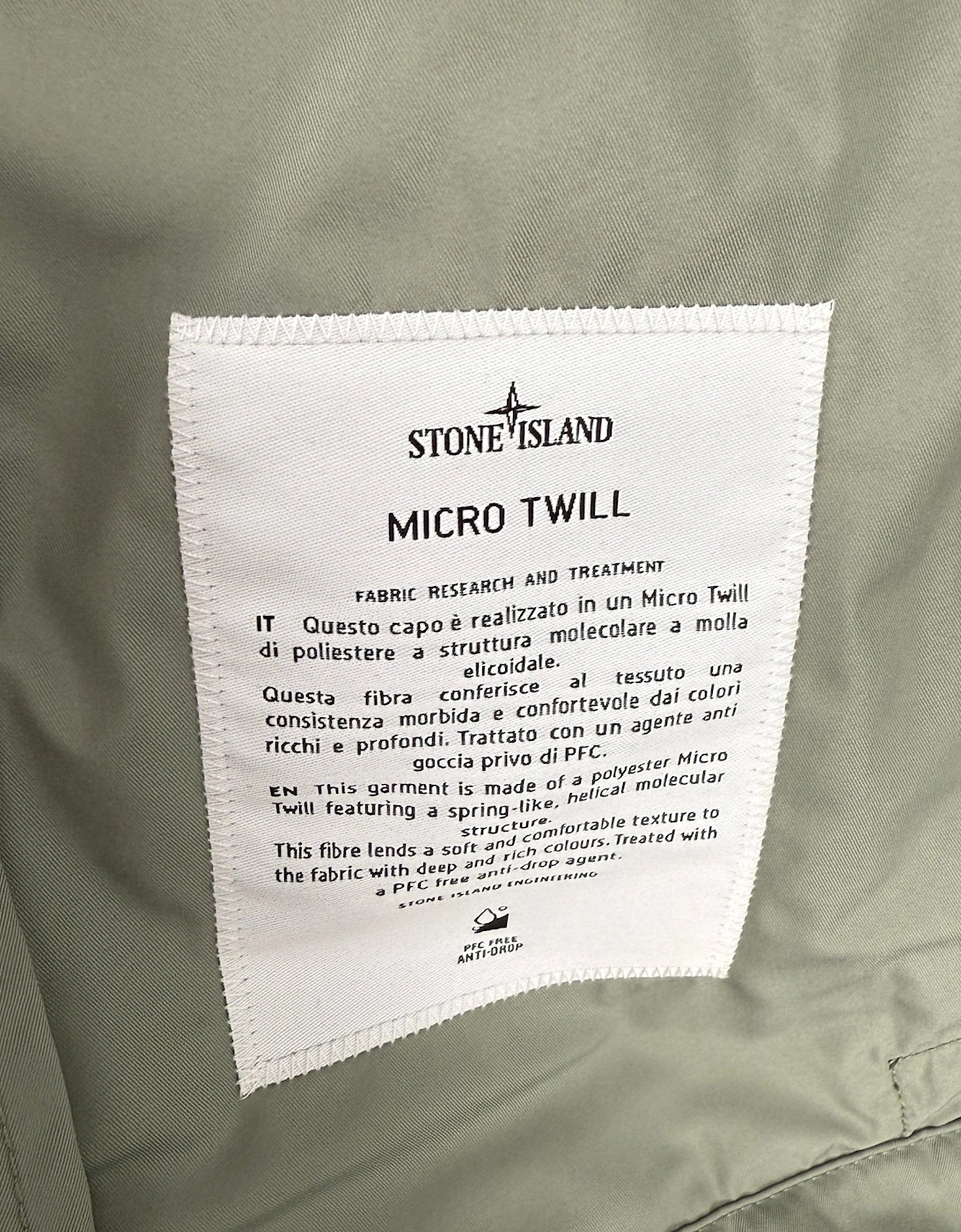 Micro Twill Blouson Jacket in Sage Green