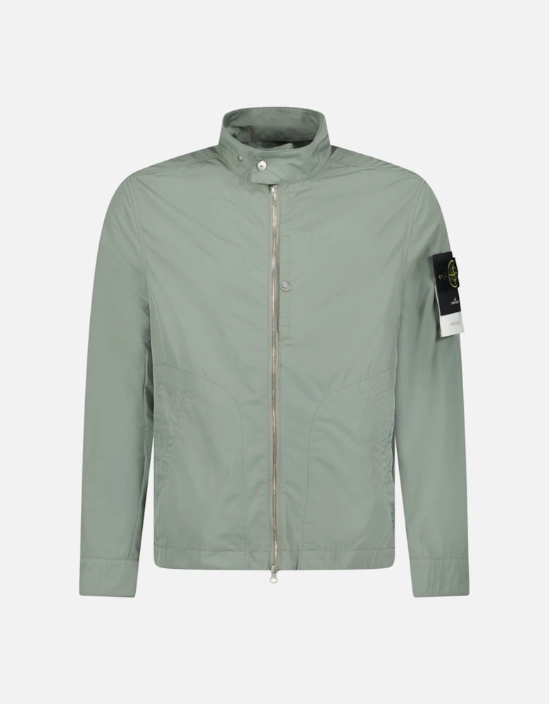 Micro Twill Blouson Jacket in Sage Green