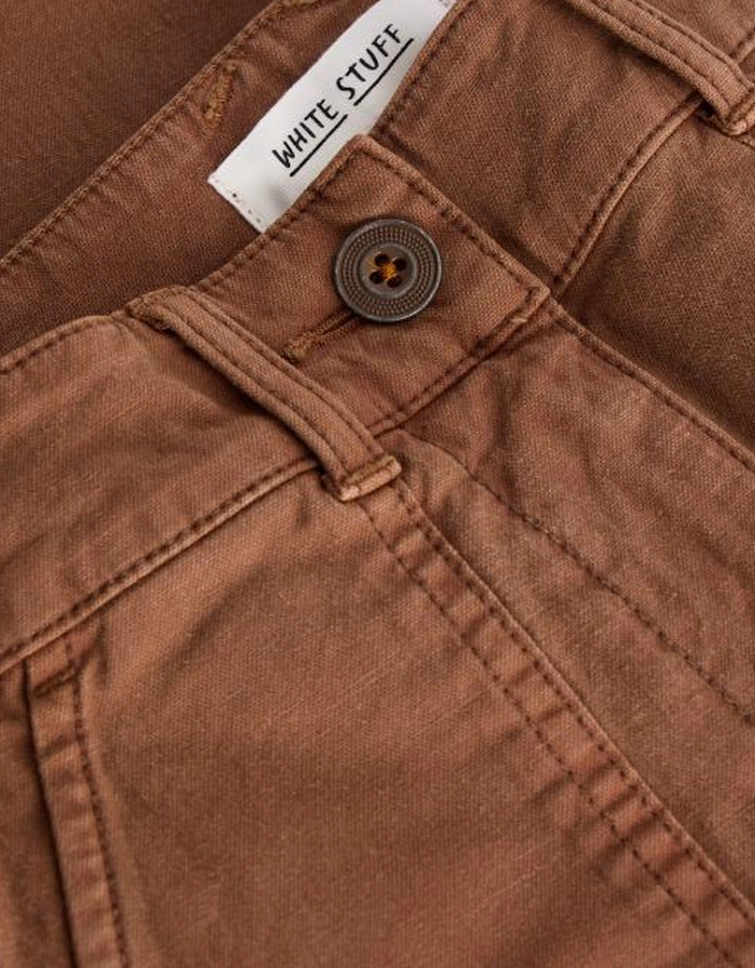 Women's Twister Chino Trouser Short Dark Tan