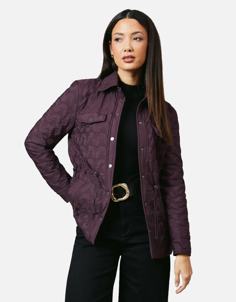 Womens/Ladies Quilted Waist Detail Jacket