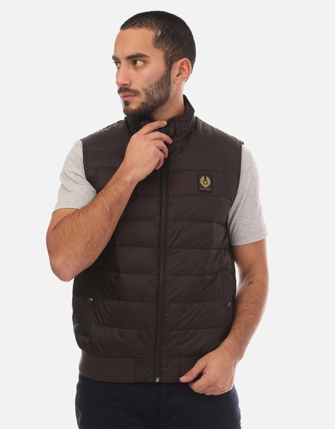 Belstaff Men's Down Filled Nylon Circuit Gilet - Brown - Size: 40/Regular
