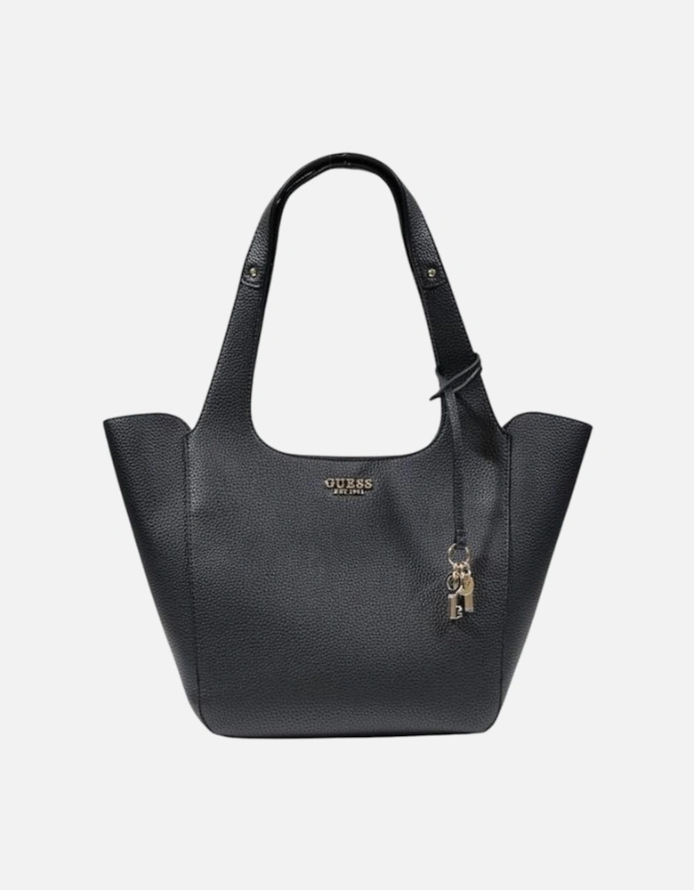 Large Polyurethane Tote Bag Women - Black Handbags