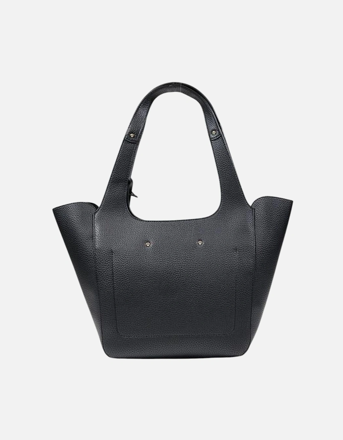 Large Polyurethane Tote Bag Women - Black Handbags