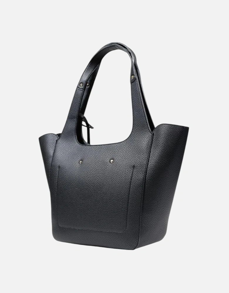 Large Polyurethane Tote Bag Women - Black Handbags